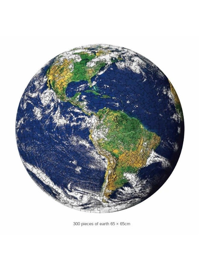 300 Pieces Earth Puzzles For Adults Kids Space Gifts Planet Puzzle - Image 2